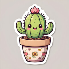 Cute Cactus Sticker - Adorable Plant Decal