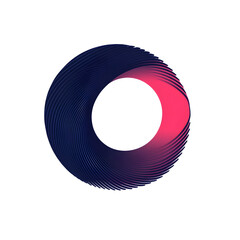 A blue and red circle with a white background. The circle is a symbol of unity and harmony