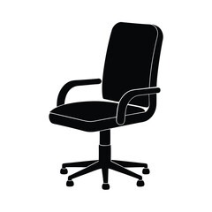 Office chair vector silhouette  
