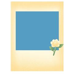 Pastel floral polaroid frame with jasmine