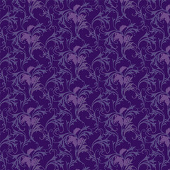 Fototapeta premium Modern Floral Seamless Background – Decorative Pattern for Fabric & Print, Vintage Flower Seamless Pattern – Repeating Nature-Inspired Art, Seamless Floral Pattern – Hand-Drawn Botanical Background