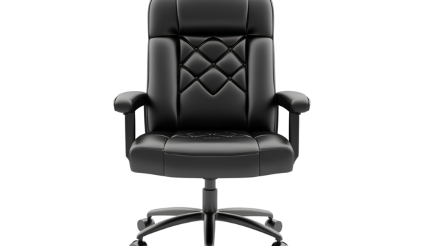 Vector icon of a silhouette figure running up stairs, composed of simple shapes, on a transparent background - black office chair, transparent background (3) - Powered by Adobe