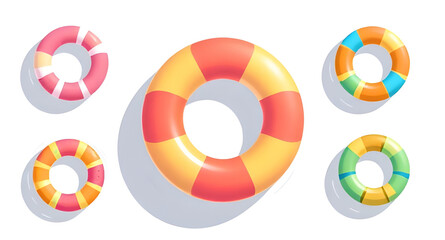 Obraz premium Swimming ring vector, Pool safety equipment, Summer float tube, Rescue buoy illustration, Inflatable round float, Pool swim ring, Floating device vector, Swimming inflatable, Pool rescue ring, Inflata