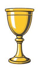 Simple, Iconic Gold Goblet 