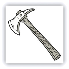 Medieval axe vector black set icon. Vector illustration medieva weapon on white background. Isolated black set icon medieval axe .