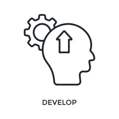 Develop Icon Outline Style. Vector Illustration For Graphic Design