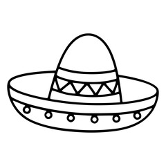 Sombrero Mexican Hat Clipart Illustration