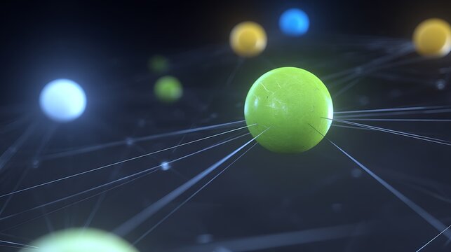 Connected colorful spheres in a network