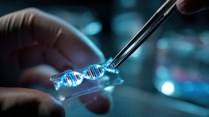 Close-up of CRISPR Gene Editing Tool DNA Manipulation in Science