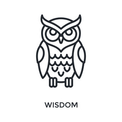 Wisdom Icon Outline Style. Vector Illustration For Graphic Design