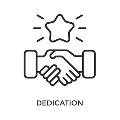 Dedication Icon Outline Style. Vector Illustration For Graphic Design
