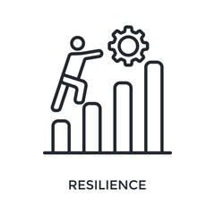 Resilience Icon Outline Style. Vector Illustration For Graphic Design
