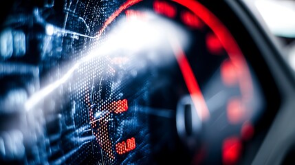 Modern dashboard abstract with light display