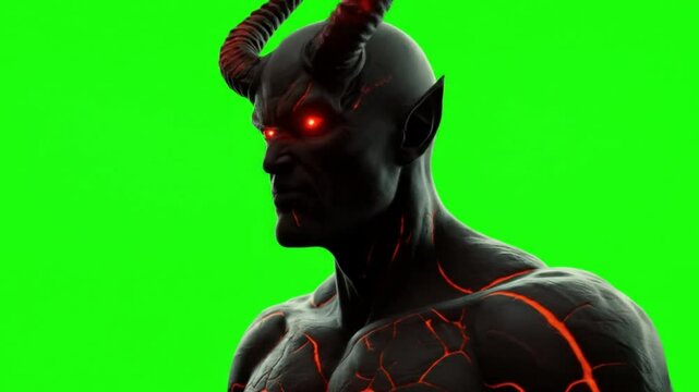 Digital demon profile graphic