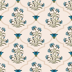 Hand drawn colourful geometric flowers, seamless patterns with floral for fabric, textiles, clothing, wrapping paper, backdrop, banner, illustration, abstract backgrounds.

