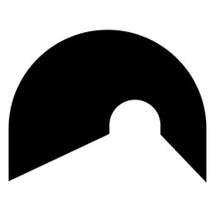Minimal Tunnel Icon Sign – Abstract Symbol of Passage and Transition