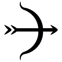 Outline Bow Icon – Archery Symbol of Focus, Aim, and Readines