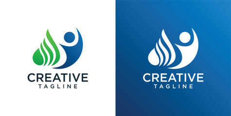 abstract logo human technology, Logo design inspiration ideas