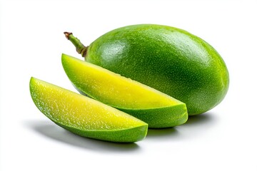 avocado on white background