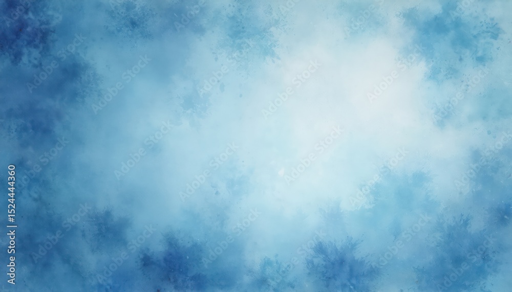 Poster watercolor background in blue gradient with soft textures scattered throughout. 3d look abstract pai