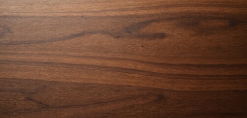 Obraz premium Close-up view of walnut wood texture. Dark brown grain background, luxury design. Wood veneer used for furniture, interior decor. Ideal for crafting, woodwork, product background, natural material.