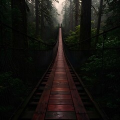 Misty Forest Suspension Bridge A Journey into the Enchanting Woods