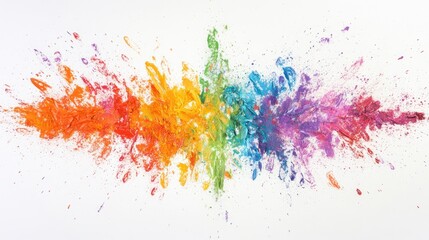 Fototapeta premium Vibrant explosion of colors with rainbow spectrum, an artistic representation