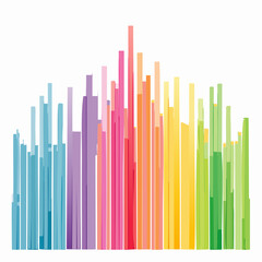 Vibrant Vertical Colorful Lines Illustration