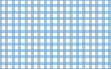 Blue gingham seamless pattern.  Tartan texture for spring picnic table cloth, shirts, plaid, clothes, dresses, blankets, paper. Simple vector cloth.