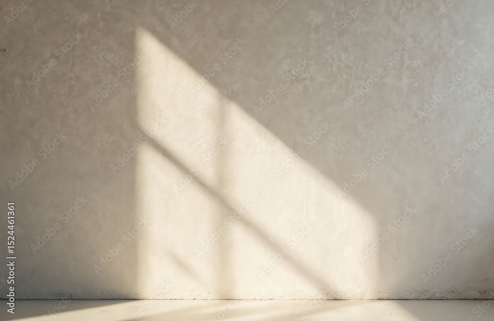 Poster abstract white concrete cement wall background with sunlight shadow. textured surface, light and sha