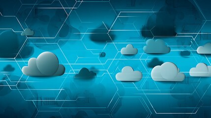 Cloud computing network design illustration modern