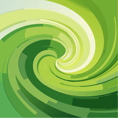 Bold Green Swirl Abstract Background Set Vector Illustration
