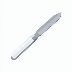 Obraz premium Pocket Knife with Isometric, and White Handle.