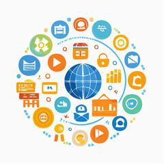 Social Media and Business Icon Set