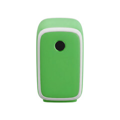 3D green device with central black circular lens