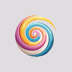 Playful Candy Shop Swirl Logo