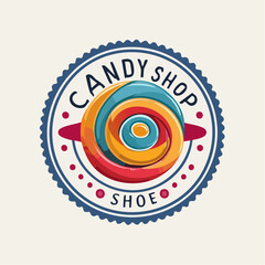 Playful Candy Shop Swirl Logo