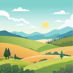 Minimal Landscape Illustrations