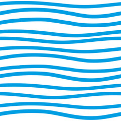 Seamless blue wavy lines pattern. Minimalist marine-themed background for textile, packaging, and digital designs. Perfect for kids' products, ocean-inspired branding, or summer-themed projects.