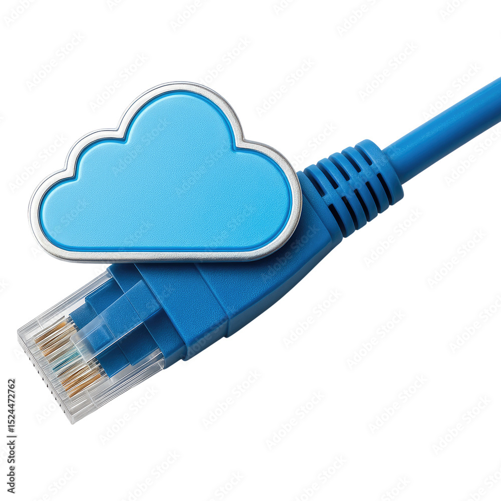Poster cloud computing network cable connection fast secure data transfer
