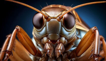 macro camera view of a cricket s face
