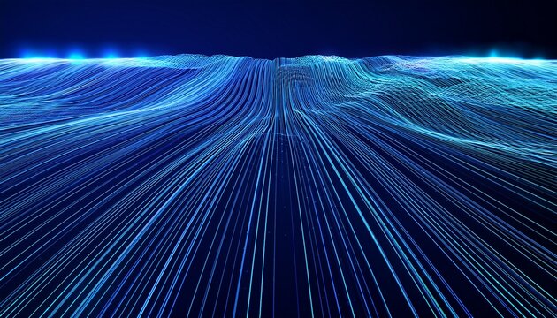 cyber stream 3d illustration data field information flow big data binary code linear concept