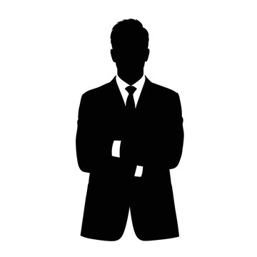 Man Doctor Silhouette. Vector illustration