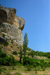 mountain landscape with blue sky