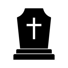Fototapeta premium Tombstone icon. Rip grave icon.