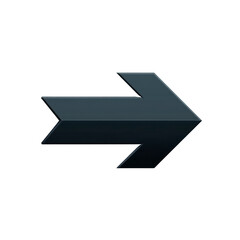 Sleek black arrow pointing to right on transparent background, symbolizing direction or movement. arrow is bold and simple, ideal for design or navigation purposes