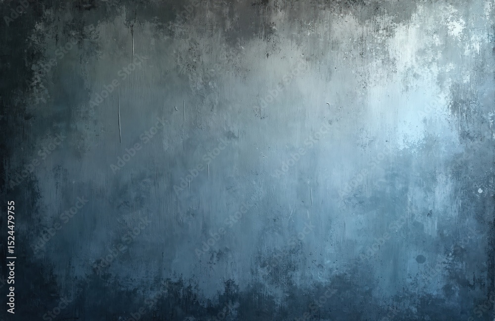 Poster abstract grunge texture background in shades of grey, blue. rough wall painted in dry brush techniqu