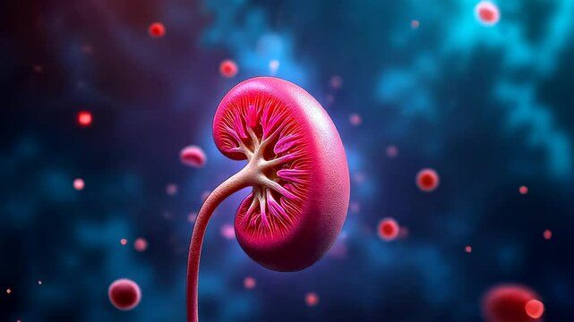 Kidney disease, renal failure, nephron damage. Organ health. Glomeruli filter excess blood. Tubule repair prevents urine issues. Dialysis technology aids filtration failure.