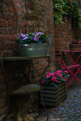 design near a house in the Dutch city of Deventer. High quality photo