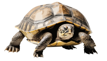 Obraz premium Big turtle isolated on transparent background 